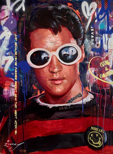 Elvis Cobain by Zinsky - Original Painting on Stretched Canvas